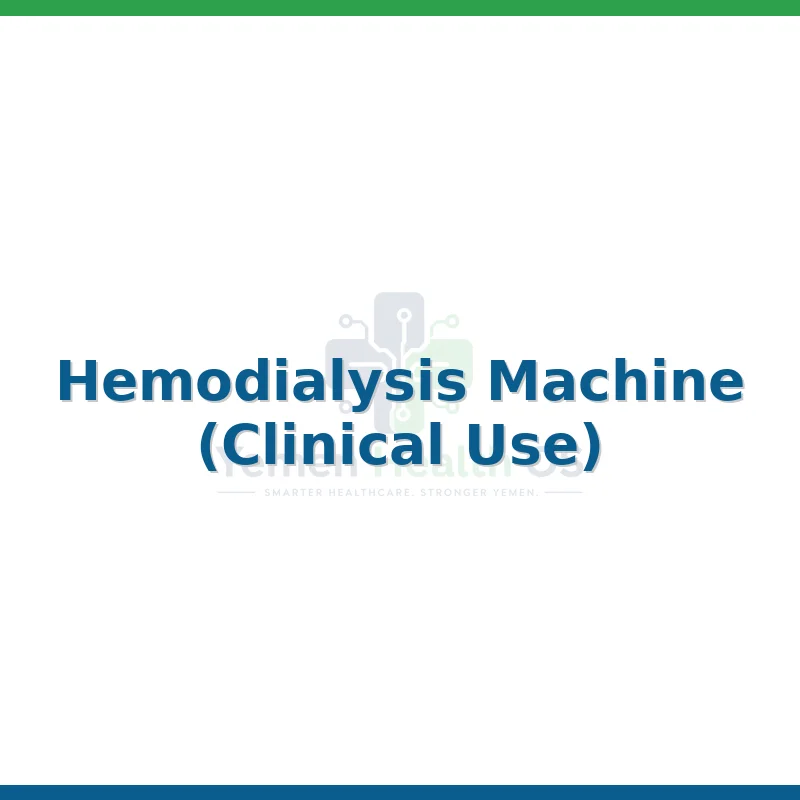 Hemodialysis Machine (Clinical Use)