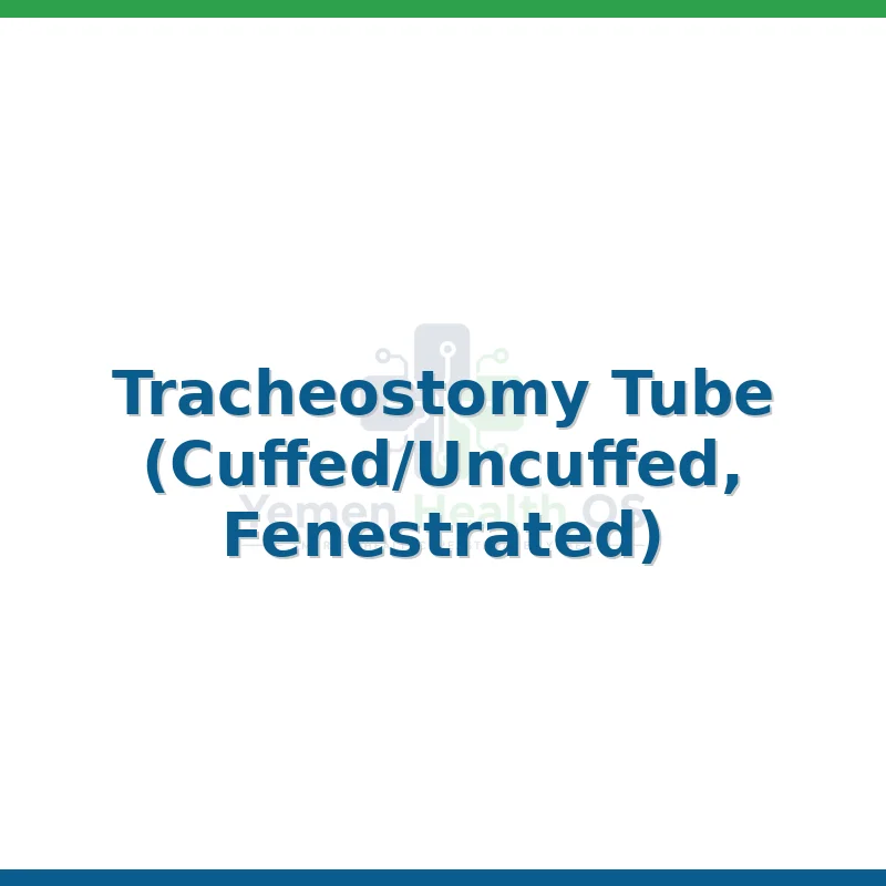 Tracheostomy Tube (Cuffed/Uncuffed, Fenestrated)
