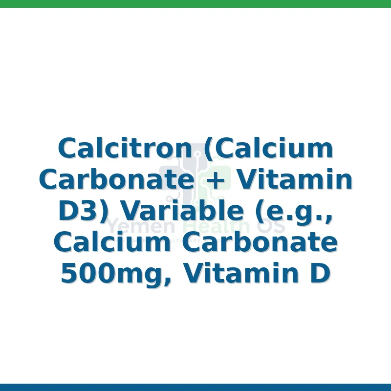 Calcitron (Calcium Carbonate + Vitamin D3)